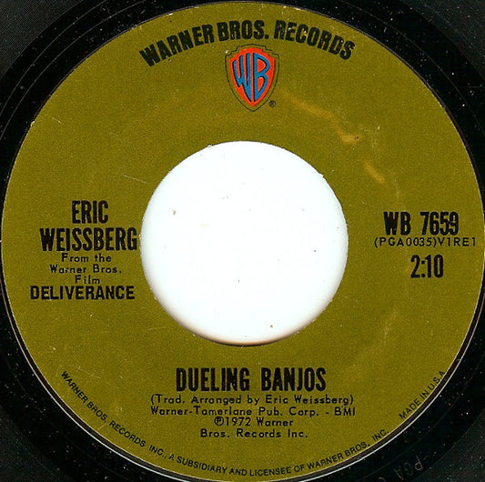 Eric Weissberg : Dueling Banjos (7", Single, Styrene, Ter)