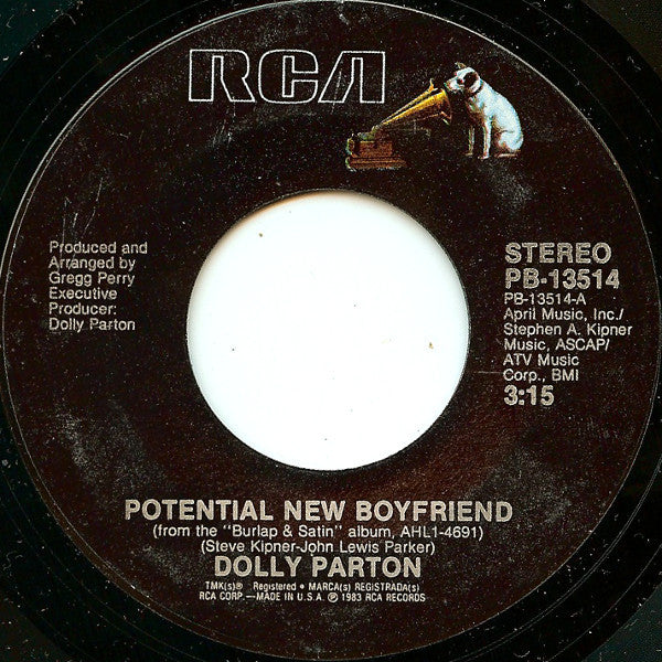 Dolly Parton : Potential New Boyfriend (7", Single, Styrene, Ind)