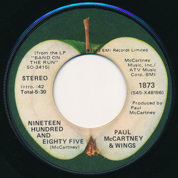 Paul McCartney & Wings* : Band On The Run (7", Single, Win)