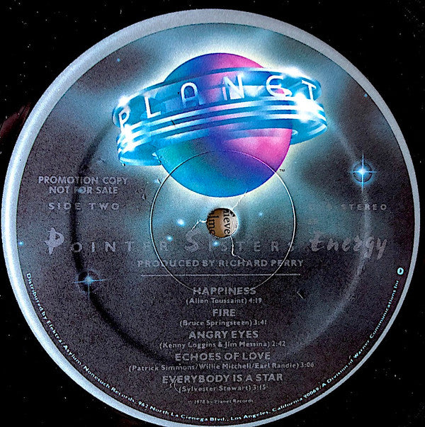 Pointer Sisters : Energy (LP, Album, Promo)