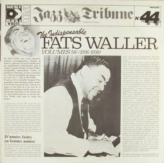 Fats Waller : The Indispensable Fats Waller - Volumes 5/6 (1936-1938) (2xLP, Comp)