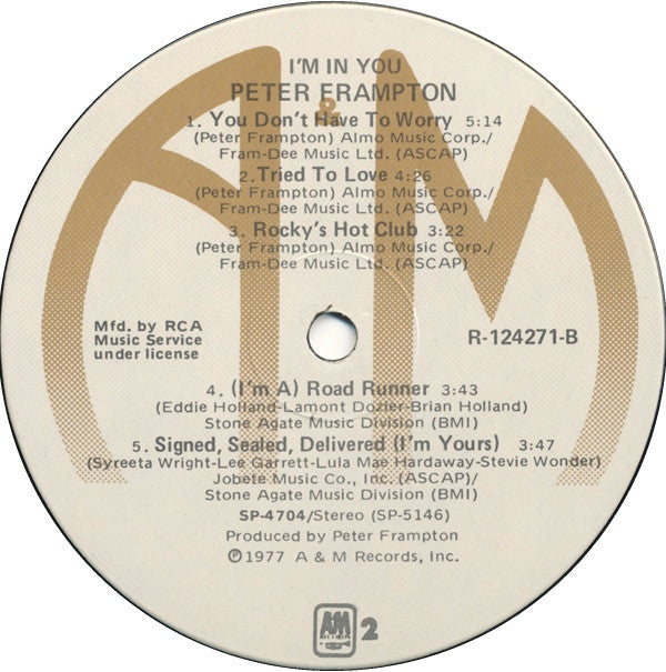 Peter Frampton : I'm In You (LP, Album, Club, RCA)