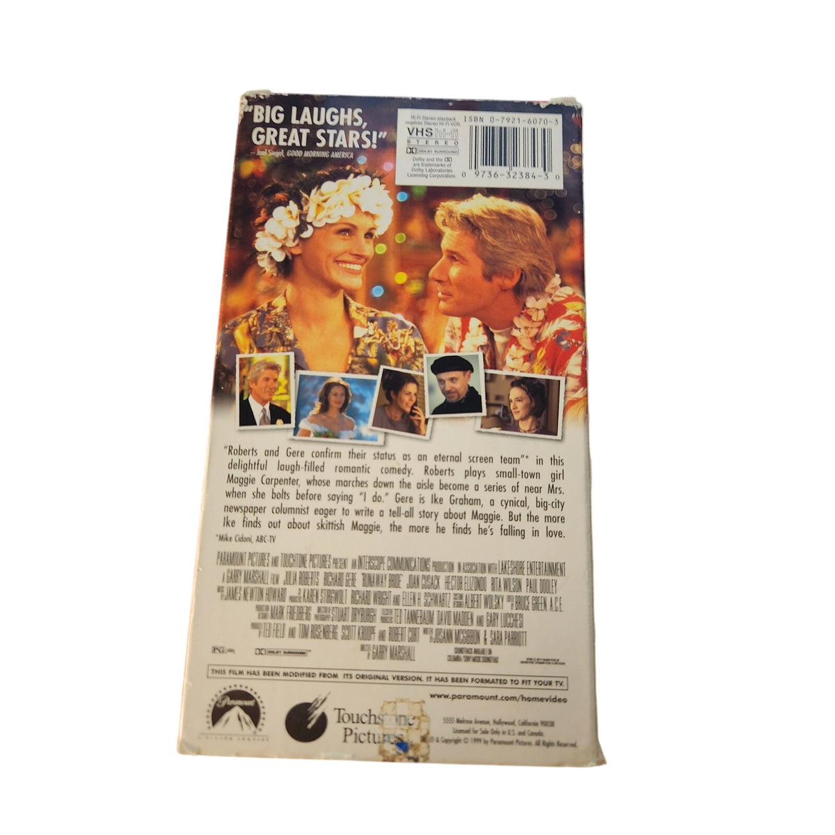 Runaway Bride - VHS Tape Movie Julia Roberts Richard Gere Collectible