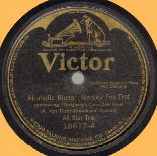 All Star Trio : Alcoholic Blues / Jerry (Shellac, 10")