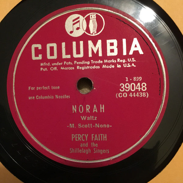 Percy Faith And The Shillelagh Singers : Norah / Christmas In Killarney (Shellac, 10")