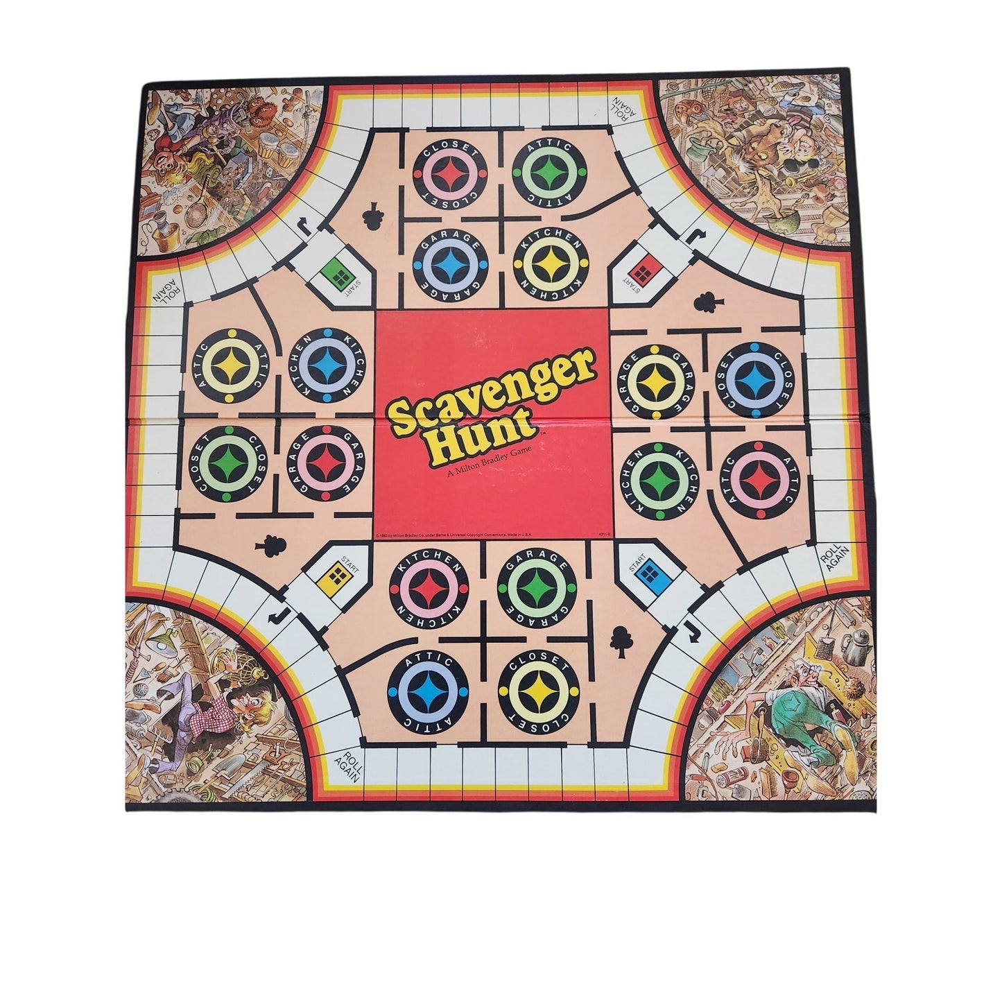 Vintage 1983 Scavenger Hunt Board Game - Milton Bradley Collector's Find!