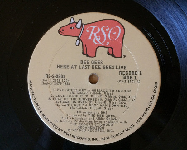 Bee Gees : Here At Last - Live (2xLP, Album)