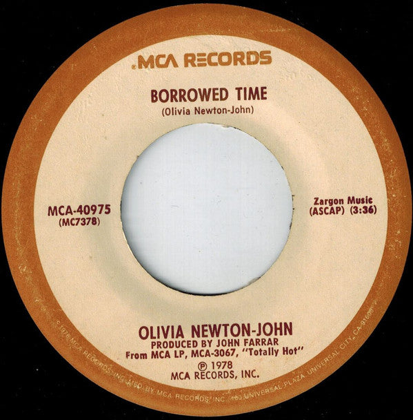 Olivia Newton-John : A Little More Love (7", Single, Pin)