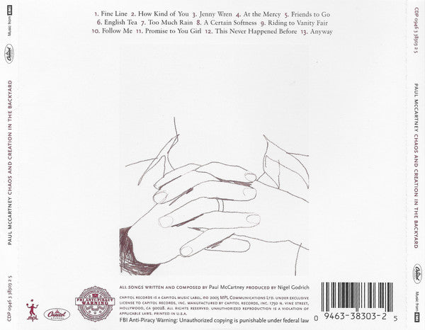 Paul McCartney : Chaos And Creation In The Backyard (CD, Album)