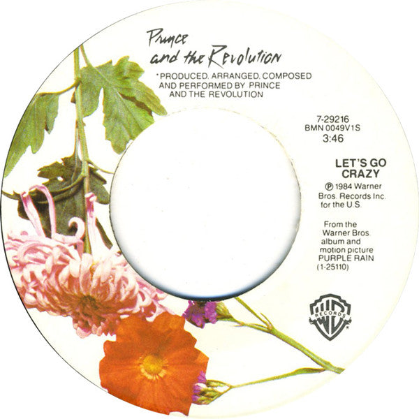 Prince And The Revolution : Let's Go Crazy / Erotic City (7", Single, Jac)