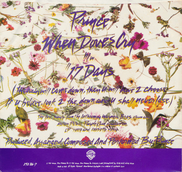 Prince : When Doves Cry (7", Single, Styrene, All)