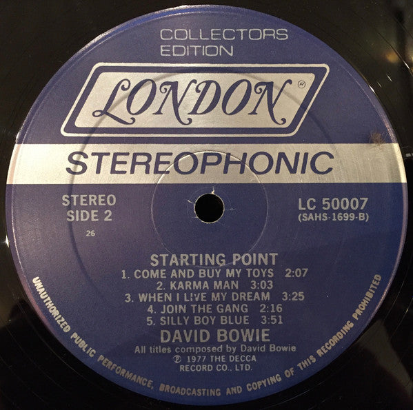 David Bowie : Starting Point (LP, Comp)