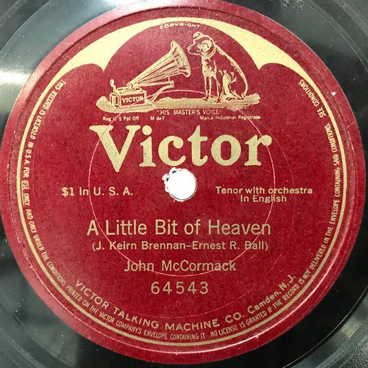 John McCormack (2) : A Little Bit Of Heaven (Shellac, 10", S/Sided)