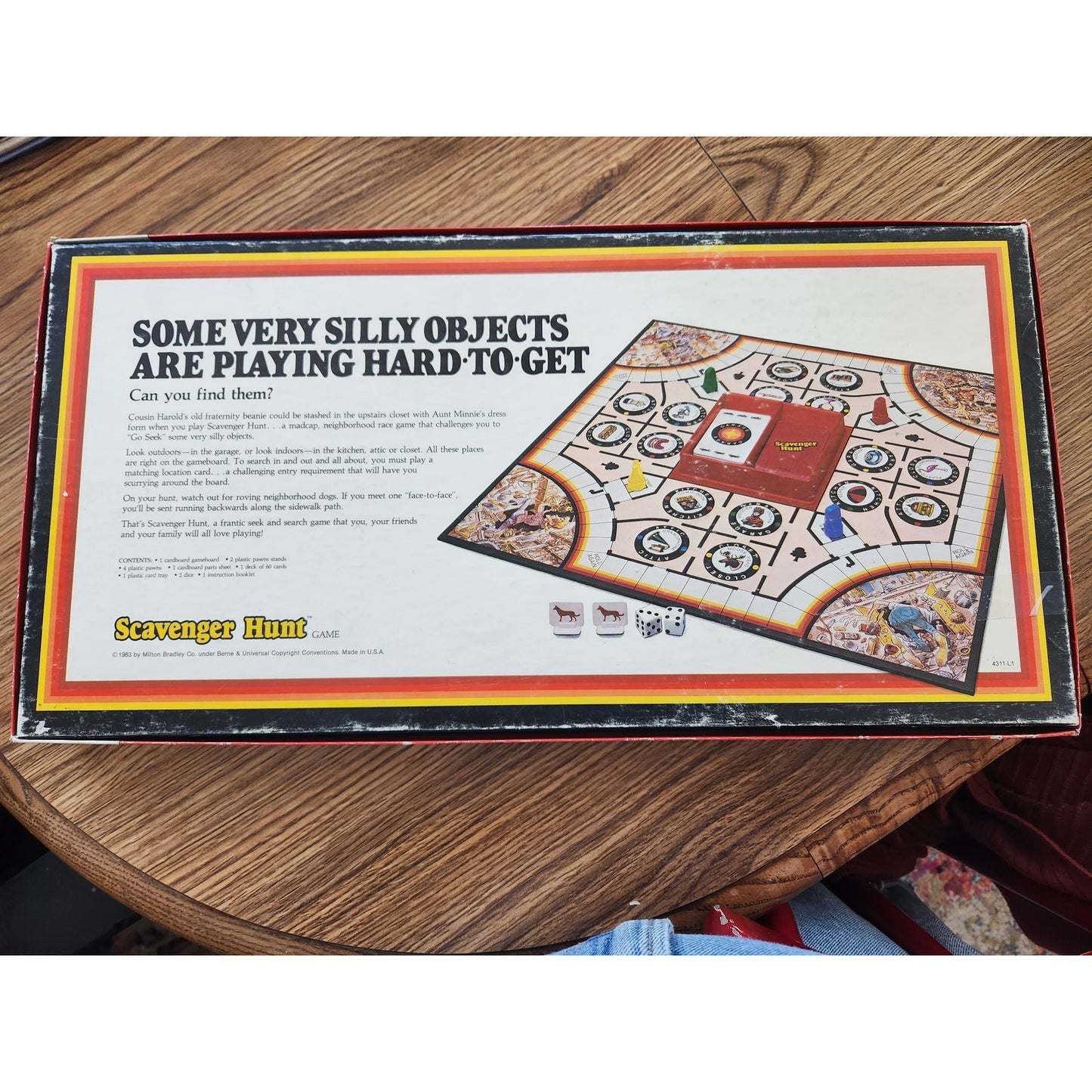 Vintage 1983 Scavenger Hunt Board Game - Milton Bradley Collector's Find!