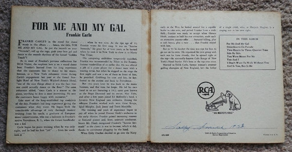 Frankie Carle : For Me And My Gal  (2x7", Album, EP)