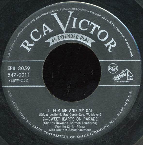 Frankie Carle : For Me And My Gal  (2x7", Album, EP)