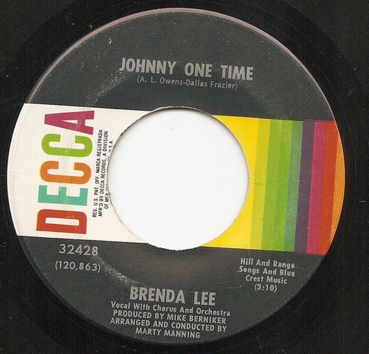 Brenda Lee : Johnny One Time (7", Single, Glo)