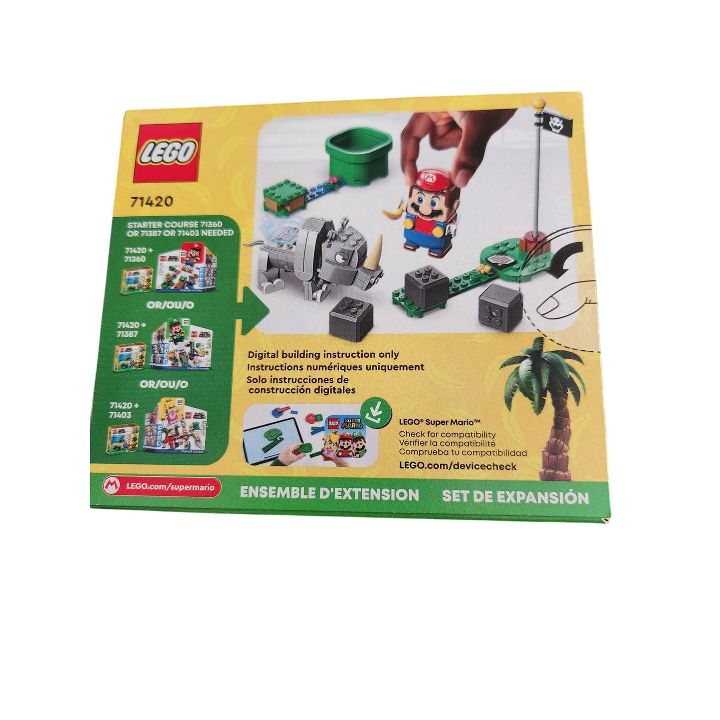 Super Mario LEGO Rambi Set - Mint Condition Collector's Item!