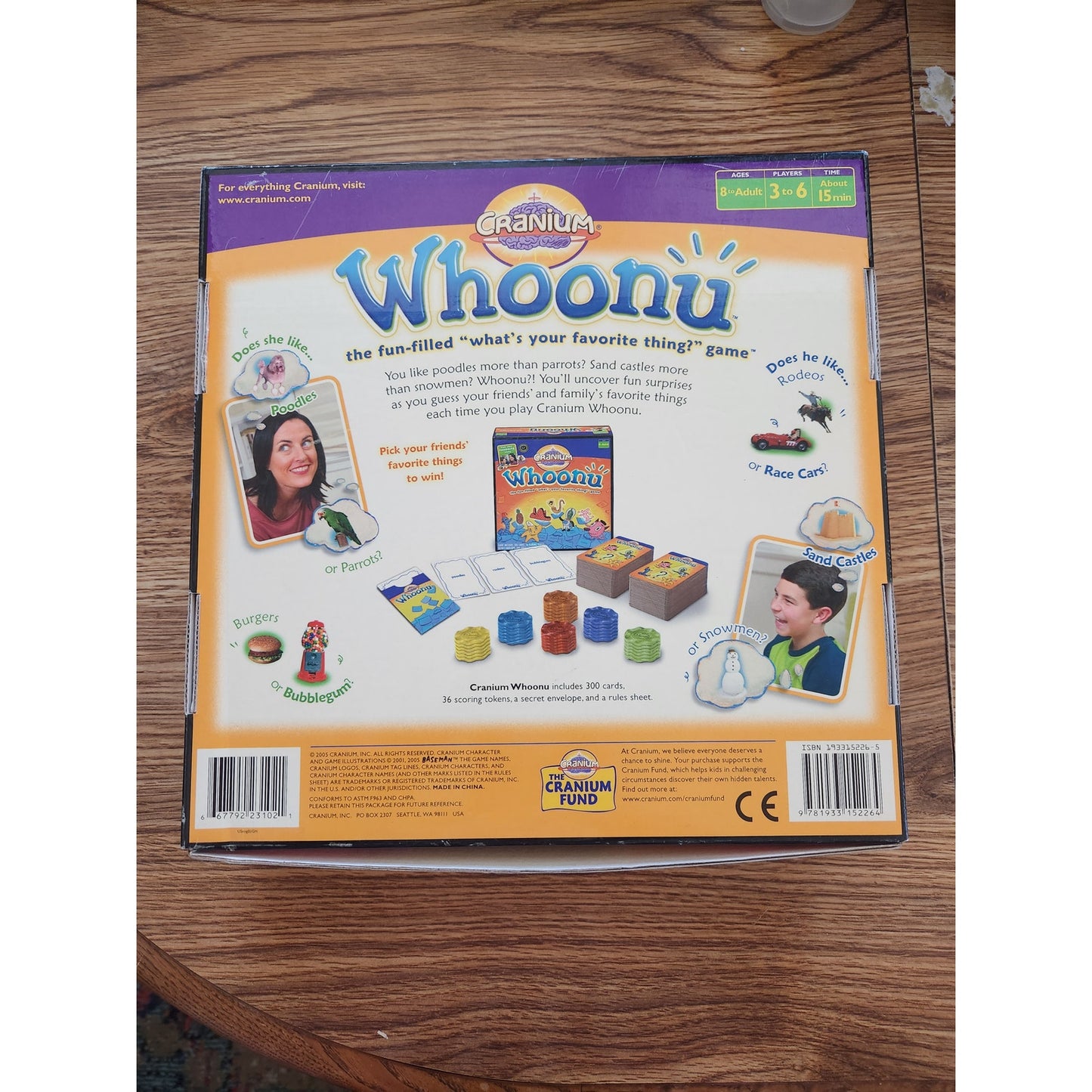 Whoonu by Cranium - Fun Family Party Game - Used