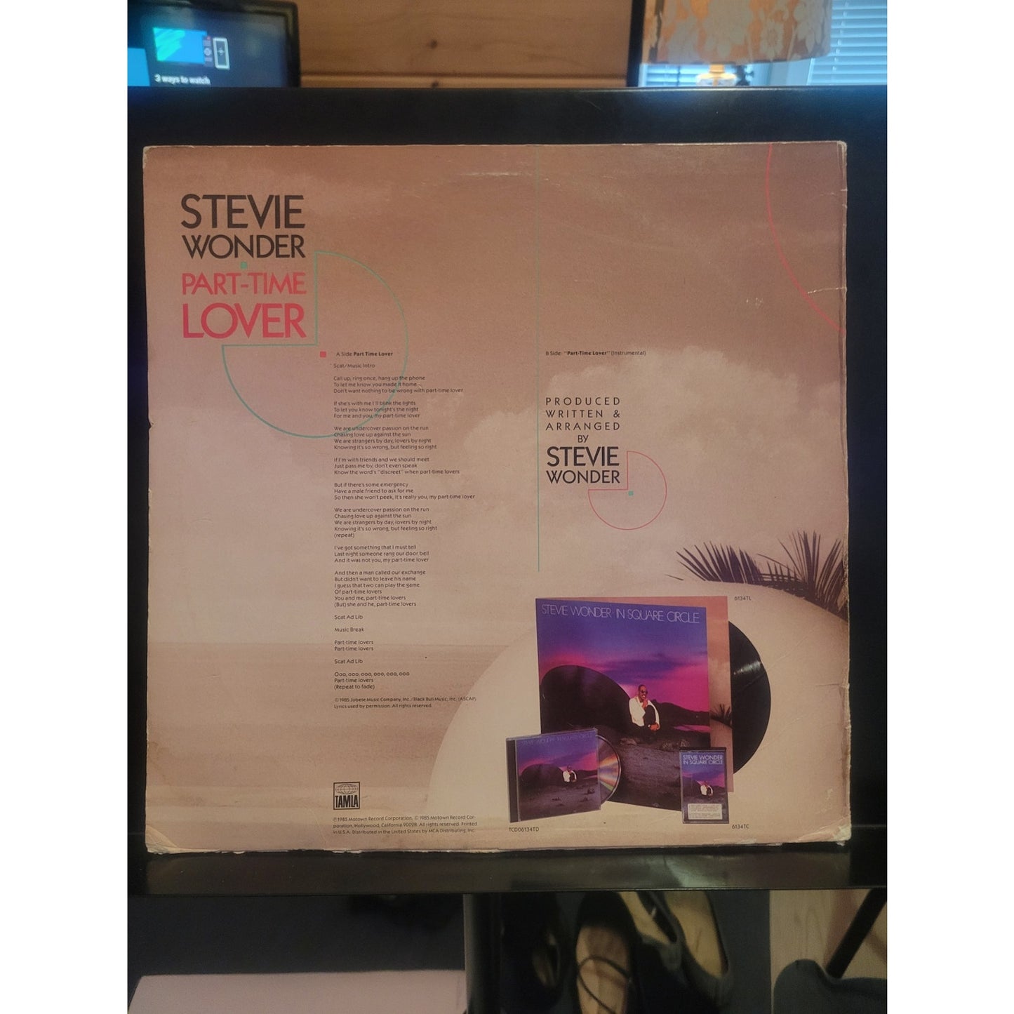 Vintage Stevie Wonder LP - Part-Time Lover - 12" Single - SEE DESCRIPTION